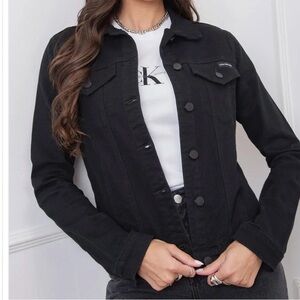 Calvin Klein Jeans Black Button-Up Denim Jacket NWOT